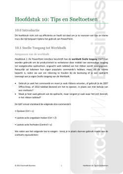 Hoofdstuk 10: Tips en Sneltoetsen - Office