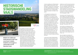 HISTORISCHE STADSWANDELING VAALS - VVV Zuid