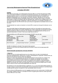 Jaarverslag 2013 - 2014 - Pieter Brueghelschool