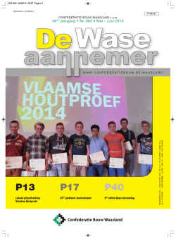 Bekijk een exemplaar van De Wase Aannemer.