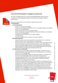 Hulpverlener- ambulancier