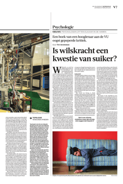 Is wilskracht een kwestie van suiker?