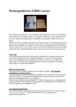 download de folder - Klassieke Homeopathie Hester