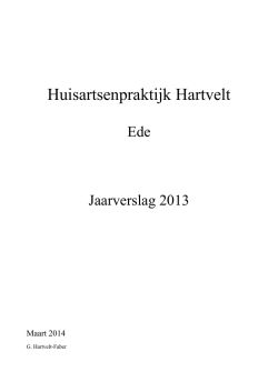 Jaarverslag 2013