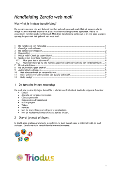 Handleiding Zarafa web mail
