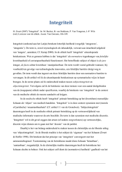 Integriteit - ResearchGate