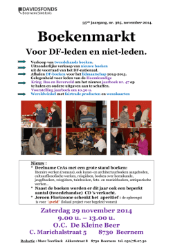 BEERNEMSE BOEKEMARKT Editie 2014