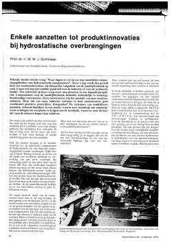Enkele aanzetten tot produktinnovaties
