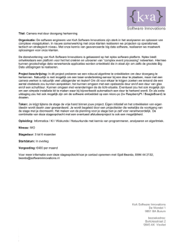 Herkennen deurdoorgang - KxA software Innovations