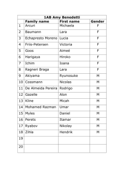 Grade 1 homeroom lists 180814