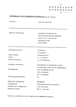 Faillissementsverslag 3 28 maart 2014