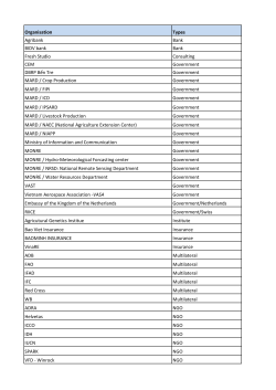 Stakeholder List - G4AW - Vietnam