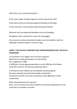 BELEVING ALS GARNALENVISSER 1 Ik ben Corrie nagel