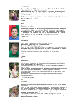 Hallo iedereen! Ik ben Anne Scheepers, bij de welpen ook wel