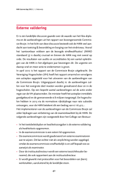 Externe validering - Jaarverslag 2013