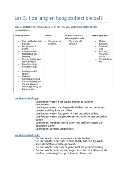 Les 5: Hoe lang en hoog stuitert die bal?
