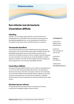 Een infectie met de bacterie Clostridium difficile