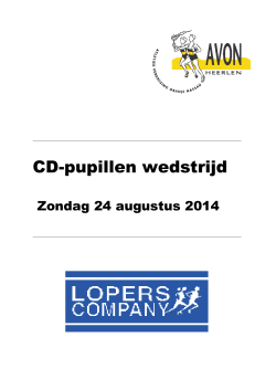 Pupillen en CD-junioren AVON: 24 augustus 2014