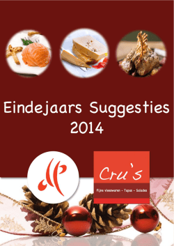 Eindejaars suggesties 2014