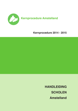 Handleiding Kernprocedure Amstelland 2014-2015