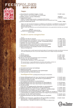 Eindejaarsfolder 2014-2015
