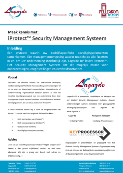 iProtect&trade; Security Management Systeem Vooraf
