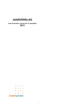 jaarverslag 2013 - Goed wonen Gemert
