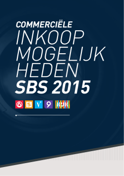 SBS 2015 - adverteren bij sbs