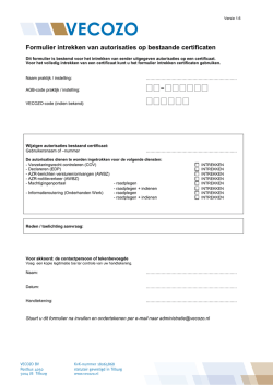 Intrekken autorisaties van bestaand certificaat