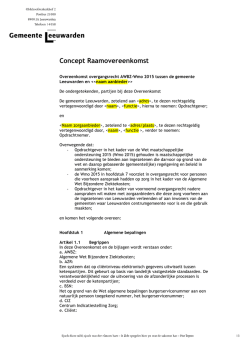 Conceptovereenkomst overgangsrecht AWBZ