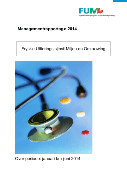 Managementrapportage 2014 - Gemeente Súdwest Fryslân