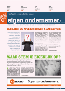 hoe laten we apeldoorn over 4 jaar achter