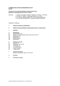 di 28 jan 2014 - Commissie Welstand en Monumenten
