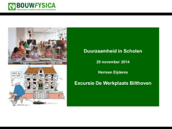 Duurzaamheid in Scholen Excursie De Werkplaats Bilthoven