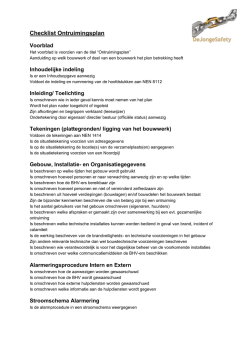 Checklist Ontruimingsplan