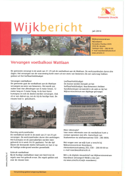 het wijkbericht - Gemeente Utrecht
