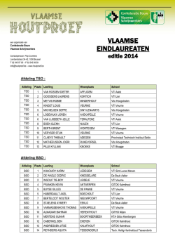 Eindlaureaten VLAANDEREN
