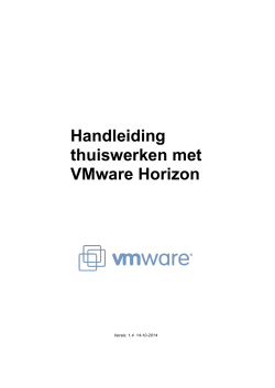 Handleiding thuiswerken met VMware Horizon