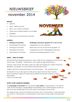 NIEUWSBRIEF november 2014