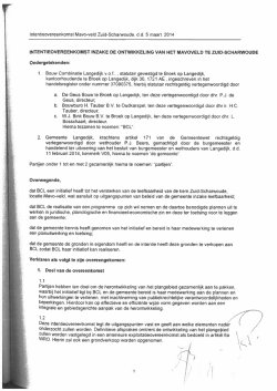 IS Cat D13b Intentieovereenkomst ontwikkeling Mavo