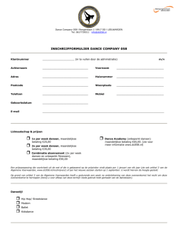 Inschrijfformulier DC 058