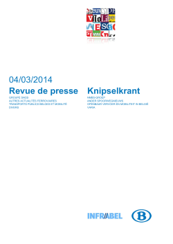 04/03/2014 Revue de presse Knipselkrant