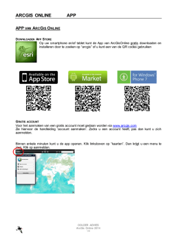 Handleiding ArcGisOnline App