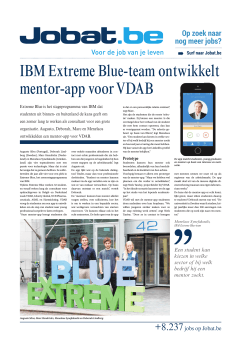 IBM Extreme Blue-team ontwikkelt mentor-app voor VDAB