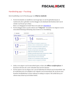Handleiding app &ndash; Fiscoloog