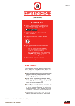 Handleiding Sorry Is Niet Genoeg-app
