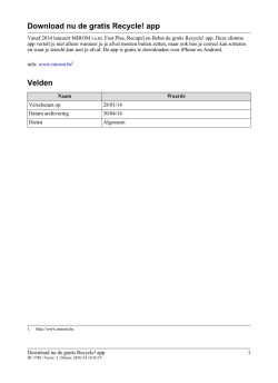 Download nu de gratis Recycle! app Velden