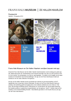 Persbericht Frans Hals Museum en De Hallen Haarlem verrijken