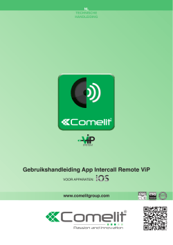 Gebruikshandleiding App Intercall Remote ViP