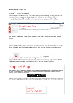 Handleiding ZPortal en Zermelo App